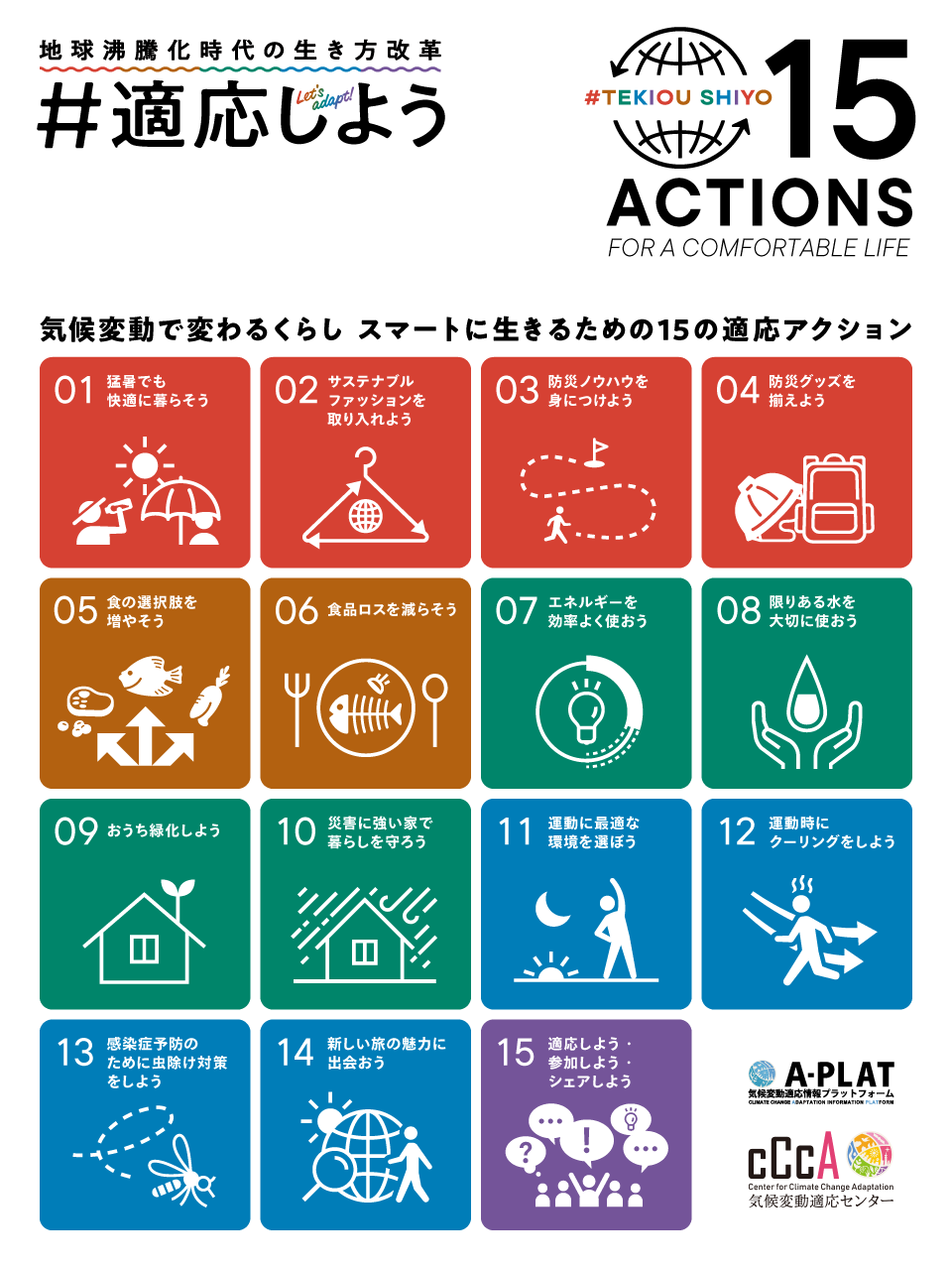地球沸騰化時代における「＃適応しよう」キャンペーンとグリーン・ジョブ 15 actions