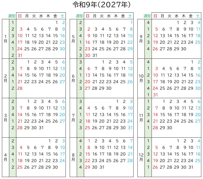 ハローワーク基本手当失業認定日カレンダー【週型、祝日、休日スケジュール最新版】 _ 3013-15